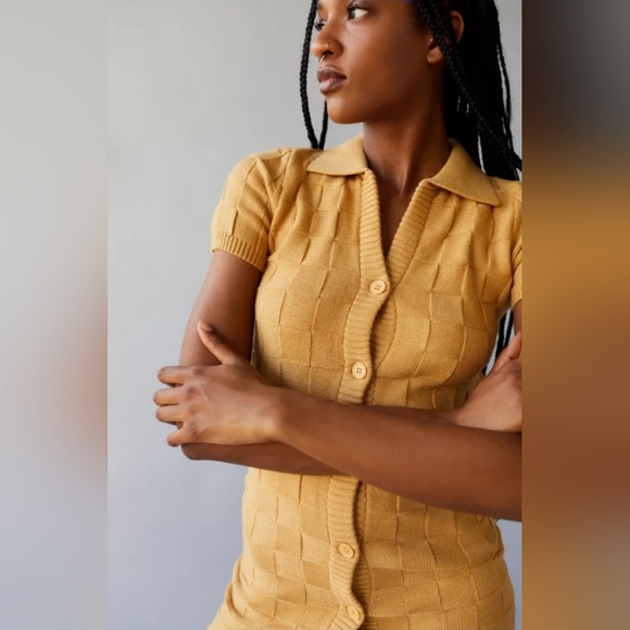 🆕️NWOT UO GEN KNIT COLLAR BUTTON-DOWN DRESS SMALL🆕️ - Picture 6 of 6